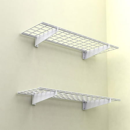 Hyloft 15" x 45" Wall Shelf, 2-Pack, White