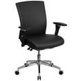 thumbnail image 2 of BizChair 24/7 Intensive Use 300 lb. Rated Mid-Back Black LeatherSoft Multifunction Ergonomic Office Chair with Seat Slider and Adjustable Lumbar, 2 of 10