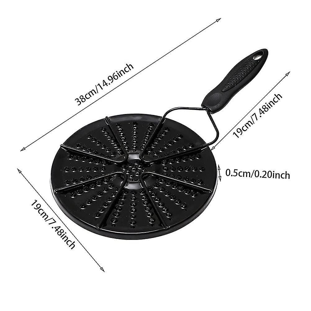Heat Diffuser for Gas Stove Induction Hob Enamel Heat Spreader Plate with Handle Black