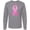 AC-Heather Grey, variant on Inktastic Breast Cancer Pink Awareness Ribbon Long Sleeve T-Shirt