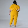 thumbnail image 5 of AURA Women Plus Size Two Piece Outfit Casual Knot Top Pants Set Summer Fashion, 5 of 6