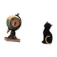 thumbnail image 5 of Figura de gato con globo terráqueo, estatua moderna, reloj de mesa, adorno coleccionable de resina, artesanía artística para estante, oficina, chimene, 5 of 8
