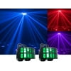 2) American DJ ADJ AGGRESSOR HEX LED 6-Color RGBCAW White Sound-Activated Lights