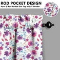 thumbnail image 5 of Kitchen Curtains and Valance Set 24 Inch Tier Pioneer Colorful Floral Curtains Small Drapes for Cafe Living Room Bathroom Farmhouse 3 Pieces Set Rod Pocket, 5 of 6