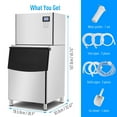 thumbnail image 7 of Soonbuy Electactic Ice Maker, Commercial Ice Machine, 550Lbs/Day, Stainless Steel Ice Machine with 300 Lbs Capacity, Ideal for Restaurant, Bars, Home and Offices, Includes Scoop, 7 of 7