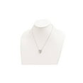 thumbnail image 3 of Sterling Silver Two Leaning Cats Heart Pendant Necklace with Cubic Zirconia (CZ)s and Chain for Women, 3 of 5