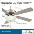 thumbnail image 3 of Minka Aire Fans - Contractor II Uni-Pack - 5 Blade Ceiling Fan with Light Kit-18, 3 of 10
