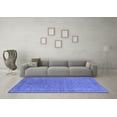 thumbnail image 3 of Ahgly Company Indoor Square Oriental Blue Industrial Area Rugs, 4' Square, 3 of 4