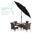 thumbnail image 2 of Best Choice Products 7.5ft Outdoor Solar Patio Umbrella for Deck, Pool w/ Tilt, Crank, LED Lights - Black, 2 of 7