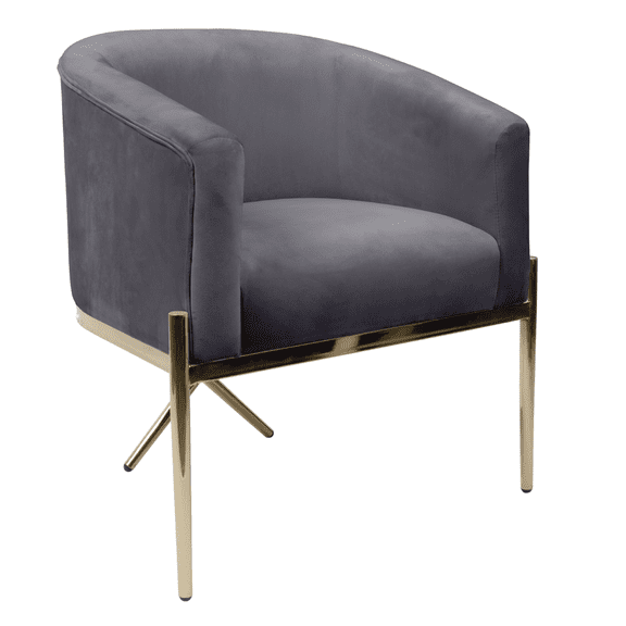 Milliard Velvet Dining Armchair, Gray