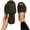 Army Green, variant on Fuzzy Slippers for Women Open Toe Cozy Plush House Slides with Memory Foam Cute Soft Indoor Outdoor Shoes Wine 7.5-7.5