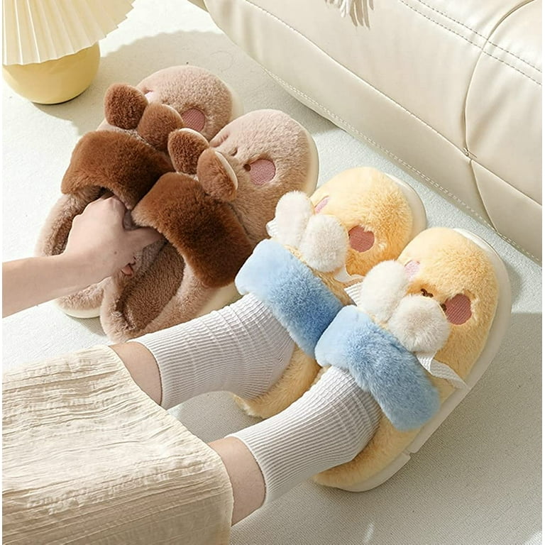 Walmart faux store fur slippers