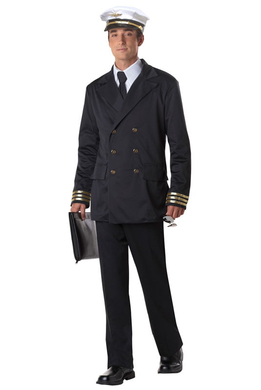 Adult's Mens Mile High Club Airline Pilot Hugh Jorgan Costume