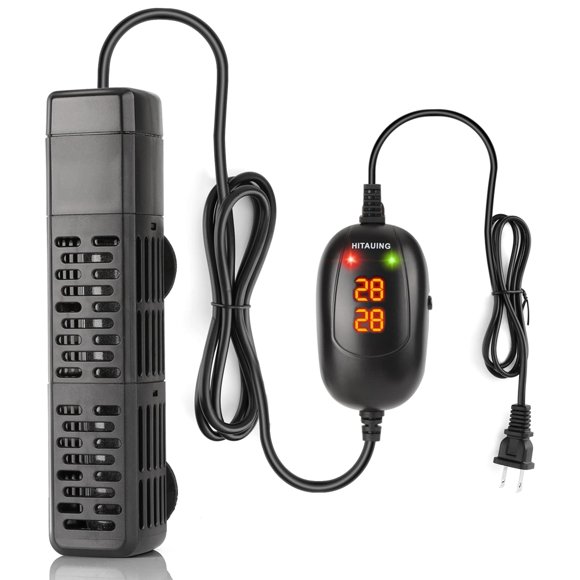 HiTauing Aquarium Heater, 50W/100W/200W/300W/500W Submersible Fish Tank Heater with Over-Temperature Protection and Automatic Power-Off When Lea