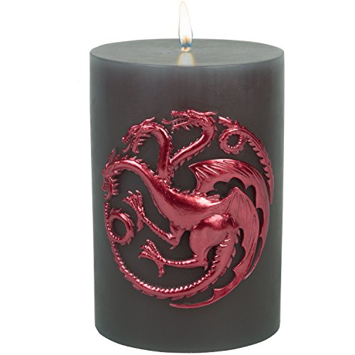 Game of Thrones Candle Large House Targaryen Insignia Sculpted Pillar