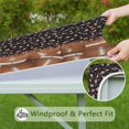 thumbnail image 6 of Leopard Print and Footballs Pattern Square Fitted Tablecloth with Elastic Edge,Square Table Cover,Washable Elastic Table Cover for Home Kitchen Party Decor 34"x34", 6 of 6