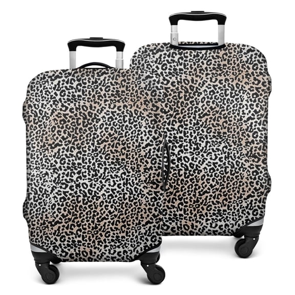 Black and Tan Leopard Print Luggage Cover Fashion Suitcase Cover Baggage Covers Fit 25-28 Inch Luggage (Go Travel)
