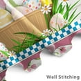 thumbnail image 2 of pipaio 72x72 Inches Happy Easter Shower Curtain Funny Rabbit Ears Colorful Eggs Butterfly Spring Flower Rustic Wooden Board Shower Curtains for Bathroom Decor Waterproof Polyester with Hooks, 2 of 6