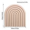 thumbnail image 2 of Kearding Rainbow-shaped Insulation Coasters Bottles Mats Reusable Kitchen Thicken Accessories Heat-resistance Anti-scalding Placemat Type2 NO2, 2 of 6