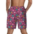 thumbnail image 3 of Sigee Summer Flamingo Print Mens Swim Trunks with Compression Liner Quick Dry Swim Stretch Beach Shorts with Pockets,S-3XL, 3 of 7