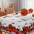 thumbnail image 6 of YIBAGA Halloween Tablecloth, Ghosts Pumpkins Bats Horror Tableware Home Decor, 60 x 120 inch, Polyester, 6 of 6
