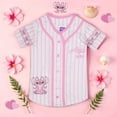 thumbnail image 6 of Disney Lilo & Stitch Girls' Mesh Baseball Jersey, Stitch Graphic Button-Down Shirt, Sizes 4-16, 6 of 6