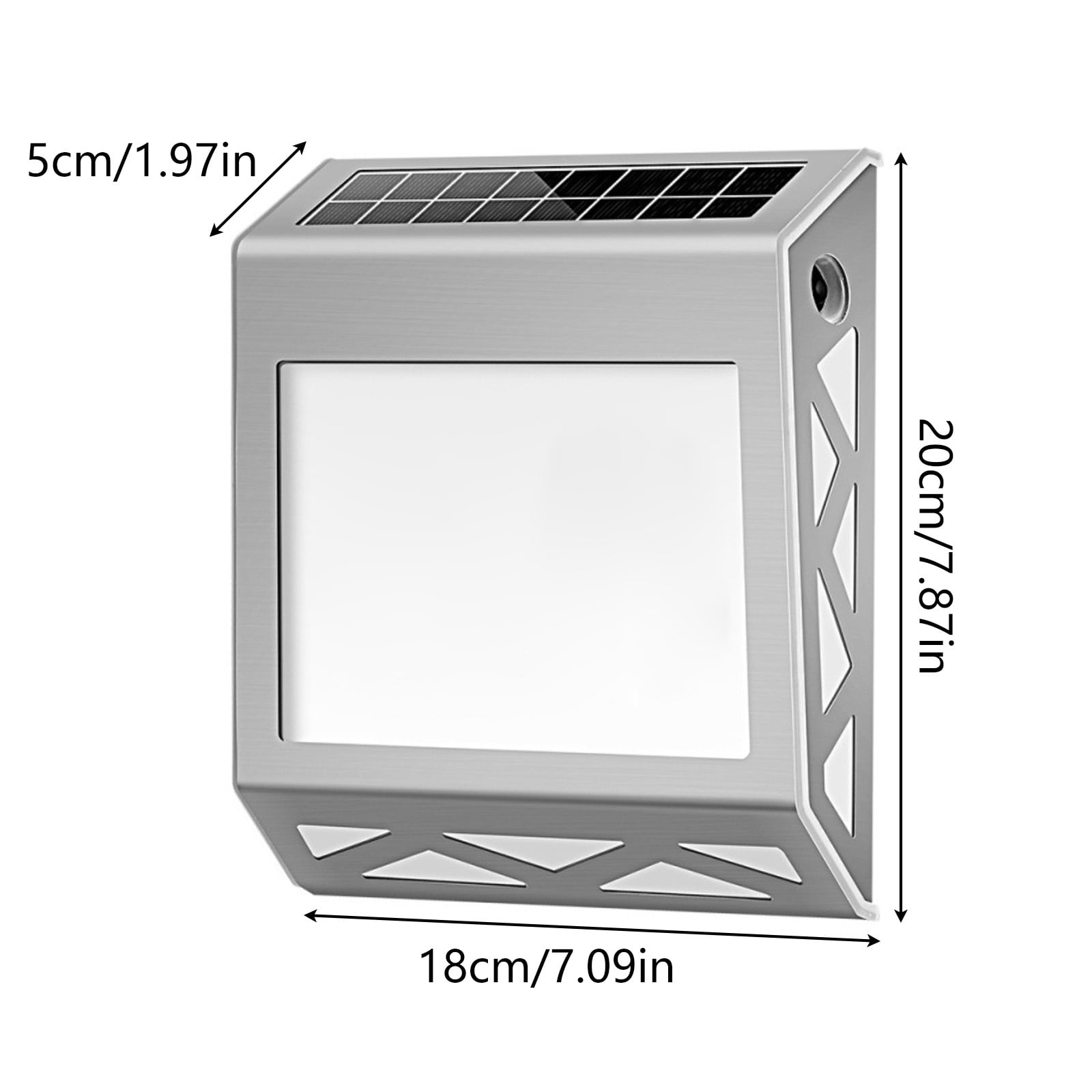 CaiTeLin Solar House Number Light, Address Sign With Number Stickers Waterproof, Outdoor Wall Mounted Lamp For Home Yard Front Door