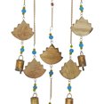 thumbnail image 6 of DecMode 32" Brown Mango Wood Hamas Buddha Windchime with Glass Beads and Cone Bells, 6 of 9