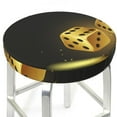 thumbnail image 3 of Balery Golden Dice Round Bar Stool Seat Covers Velvet Fabric Adjustable Protects from Scratches and Stains for 14-17 Inch Chair-14 inch, 3 of 7