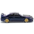 thumbnail image 3 of Skyline GT-R (R33) RHD (Propulsion à Droite) Violet Minuit Métallique avec Capot en Carbone Modèle Réduit 1/64 par Pop Race, 3 of 6