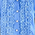 thumbnail image 7 of Girls 2 Piece Outfit Set Blue Lace Top & Tiered Skirt, Easter Church Birthday Party Dress, Sizes 4-8 Years,Size 5 T, 7 of 7