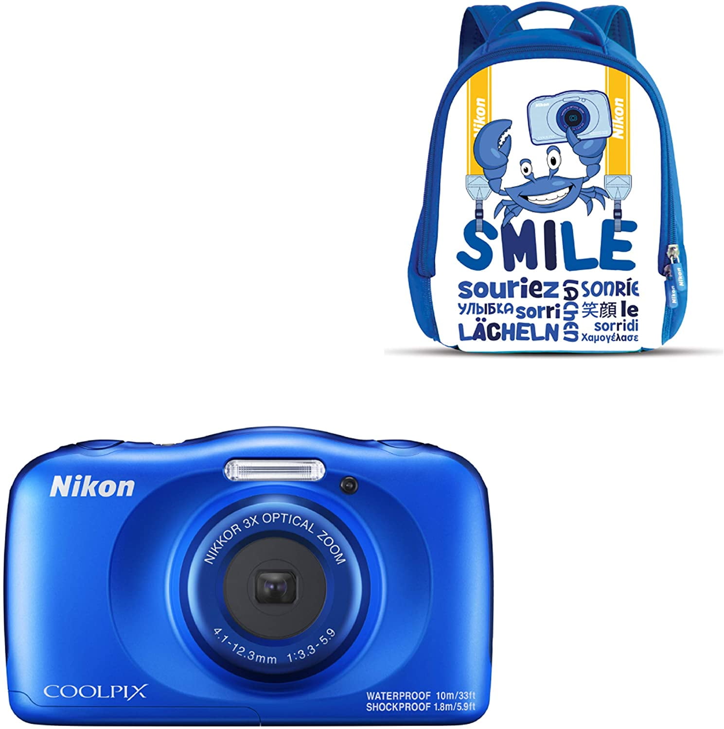 Nikon COOLPIX W150 Waterproof Digital Camera (Blue) - Walmart.com