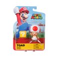 thumbnail image 1 of Super Mario 4 Inch Figure - Red Toad with Question Block Accessory, 1 of 3
