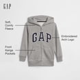 thumbnail image 2 of Sudadera con Capucha con Cierre y Logo GAP para Niños, Gris Claro Jaspeado, 2 of 2