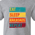 thumbnail image 4 of Inktastic Railroading Train Lover Eat Sleep Railroads Repeat Youth T-Shirt, 4 of 5