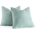 thumbnail image 6 of Pack of 2 Aqua Green Decorative Pillow Covers 20x20 Inch Soft Chenille Couch Spring Throw Pillows Farmhouse Cushion Covers for Home Decor Sofa Bedroom Living Room, 6 of 6