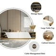 thumbnail image 3 of KULAGAGA Media Console TV Stand with Storage for up to 100'' TV, White & Oak, 3 of 7