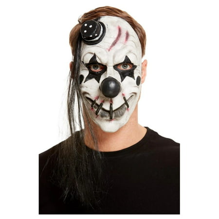 Back and White Scary Clown Unisex Adult Halloween Mask Costume Accessory - One Size