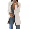 thumbnail image 1 of Womens Open Front Blazer Long Sleeve Solid Slim Fit Work Office Cardigan Jacket S-XXL, 1 of 6