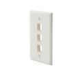thumbnail image 1 of Placa de Pared TRUE CABLE Keystone de 3 Puertos Mate Blanco, 1 of 7