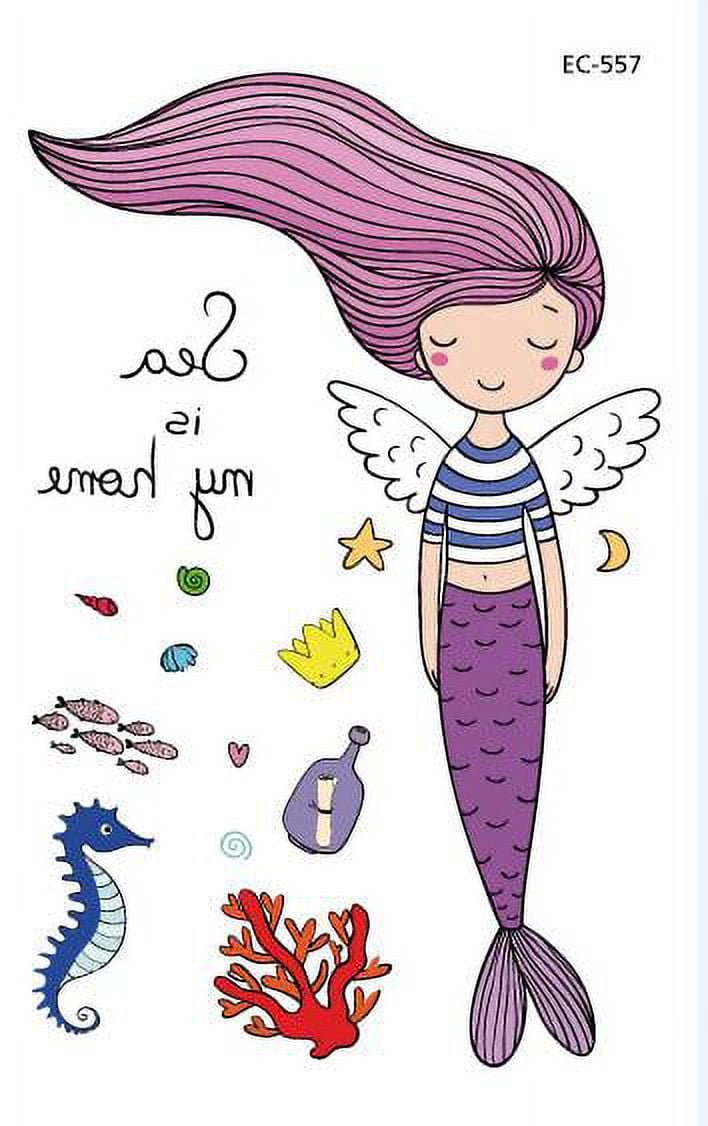 PartyPavillion Temporary Under the Water Tattoos Kids - Multicolor