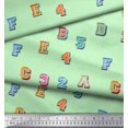 thumbnail image 2 of Soimoi Cotton Duck Fabric Numbers & Alphabets Text Print Fabric by The Yard 56 Inch Wide, 2 of 4