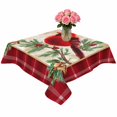 thumbnail image 2 of Christmas Cardinal Table Cloth Waterproof Tablecloths, Winter Red Bird Vintage Xmas Berry Leaf Tablecloth Dining Table Cover for Kitchen Party Tabletop Outdoor, Square Tablecloth 54x54 Inch, 2 of 9