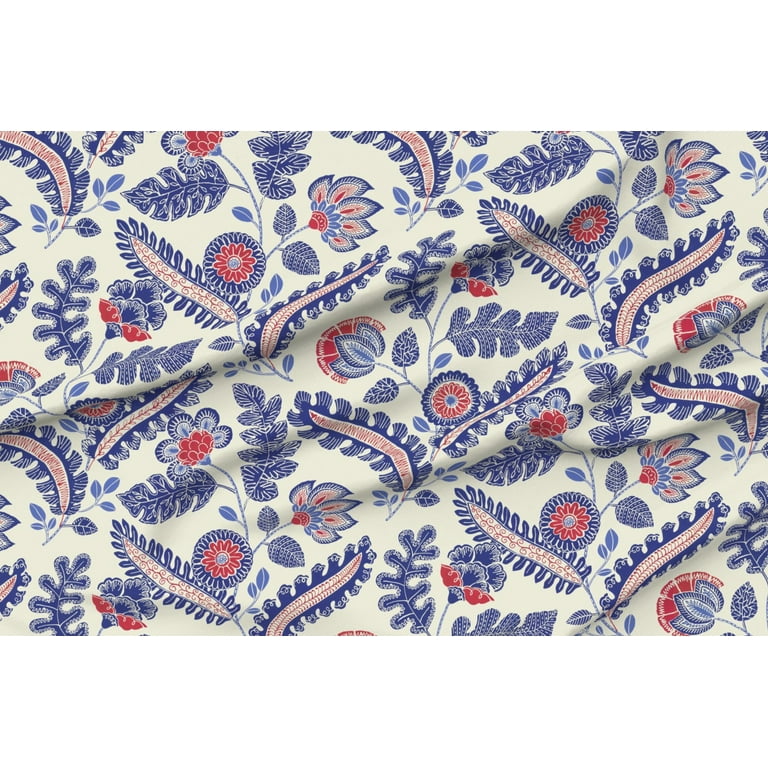 Spoonflower Fabric - Art Deco 1920S Geometric Bright Navy Blue Vibrant  Eclectic Arts and Printed on Petal Signature Cotton Fabric Fat Quarter -  Sewing