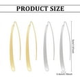 thumbnail image 2 of 1box 2 Colors Threader Earrings 2 Pairs Sterling Silver Bar Dangle Earrings Curved Earring Upside Down Hoop Earrings Thin Solid Gold Earring Lightweight Wire Needle Drop Dangle Earring, 2 of 7