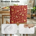 thumbnail image 7 of TSOVTHRID Chairs Back Slipcovers for Dining Room Chair Back Protector Cover Stretch Chair Cover for Home Kitchen Living Room Party Christmas Decor, Golden Reindeer Christmas Tree Print, Set of 2, 7 of 7