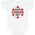 thumbnail image 3 of Inktastic Happy Canada Day Maple Leaf Circle Boys or Girls Baby Bodysuit, 3 of 5