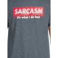 thumbnail image 3 of Humor Men's & Big Men's Sarcasm Graphic T-Shirts with Short Sleeves, 2-Pack, Sizes S-3XL, 3 of 6