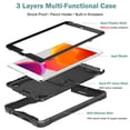 thumbnail image 3 of Allytech iPad 10th Gen Case, iPad 10.9" Case, Rugged Heavy Duty Protection Shockproof Multi Angle Viewing Stand Dual Layers Case Cover for Apple iPad 10.9" 2022 - Red, 3 of 7