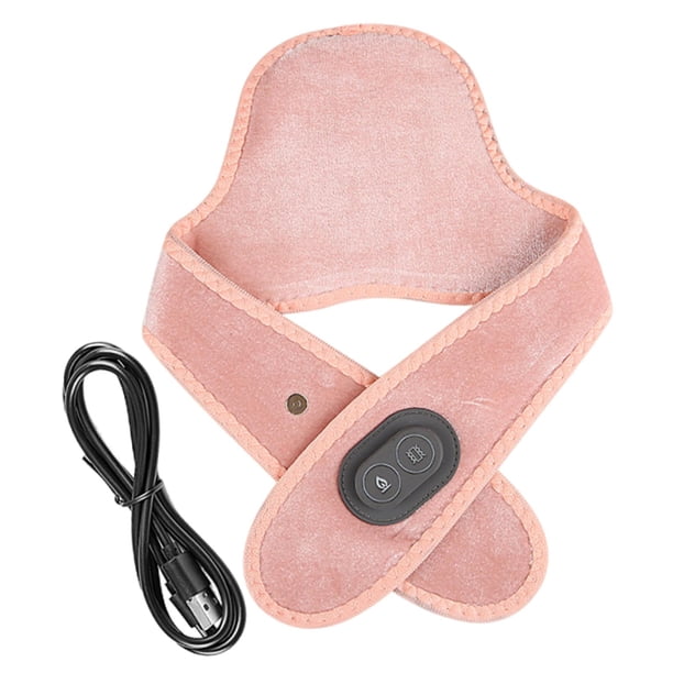 Masajeador de cuello suave y cómodo, almohadilla térmica para el cuello para mujeres y hombres, regalo de cumpleaños Rosa